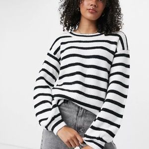 Karl Lagerfeld Black and White Striped Sweater - Sold out online!